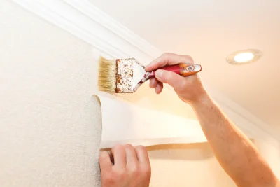 Pose de papier peint au Hamel — revêtements muraux et toiles de verre